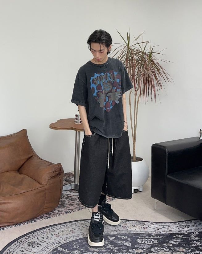 ビーン アイレット バミューダ デニム パンツ