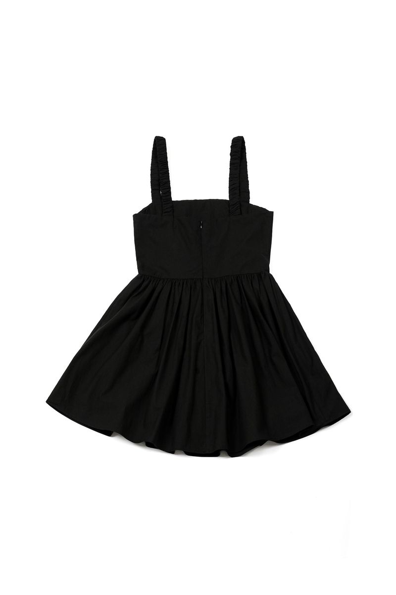 Merry Mini Shirring Dress [Black]