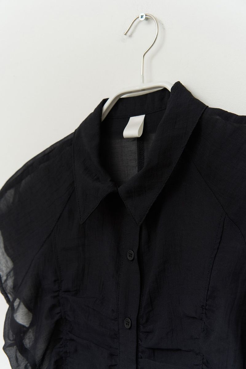 (W) Peony Wrinkled Blouse