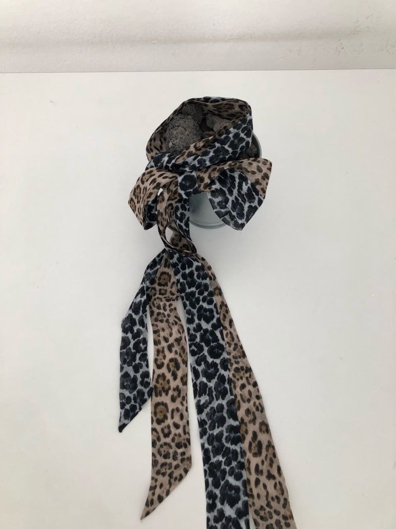 leopard silk scarf