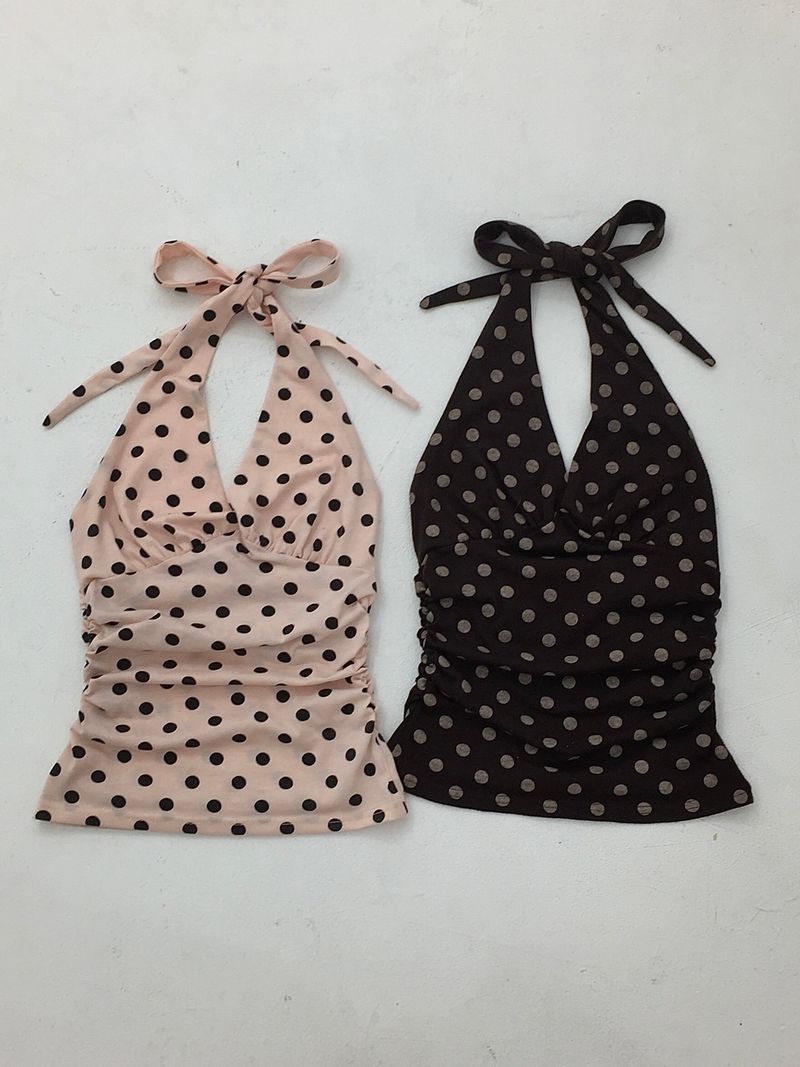 onthenextpage（オンザネクストページ）の「Vintage Dot Halter Sleeveless（Tops）」