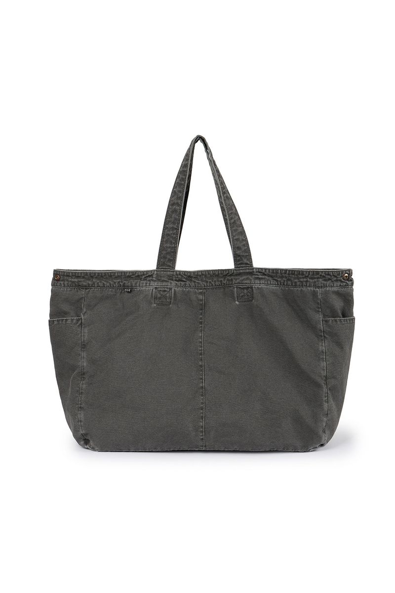 (BASE) VINTAGE MAXI TOTE BAG (CHARCOAL)