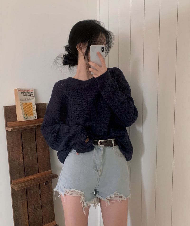 [Bellide made] Caramel Loose Fit Long Round Knitwear