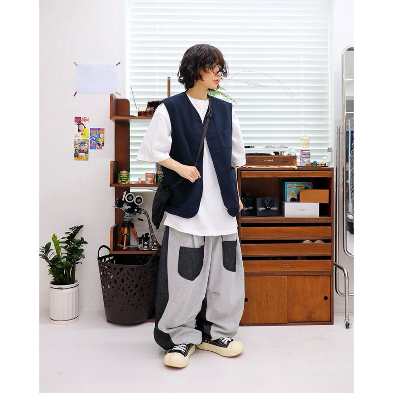 HundoP(ハンドピー)の「Wide Pocket Contrast Balloon Pants(Pants)」