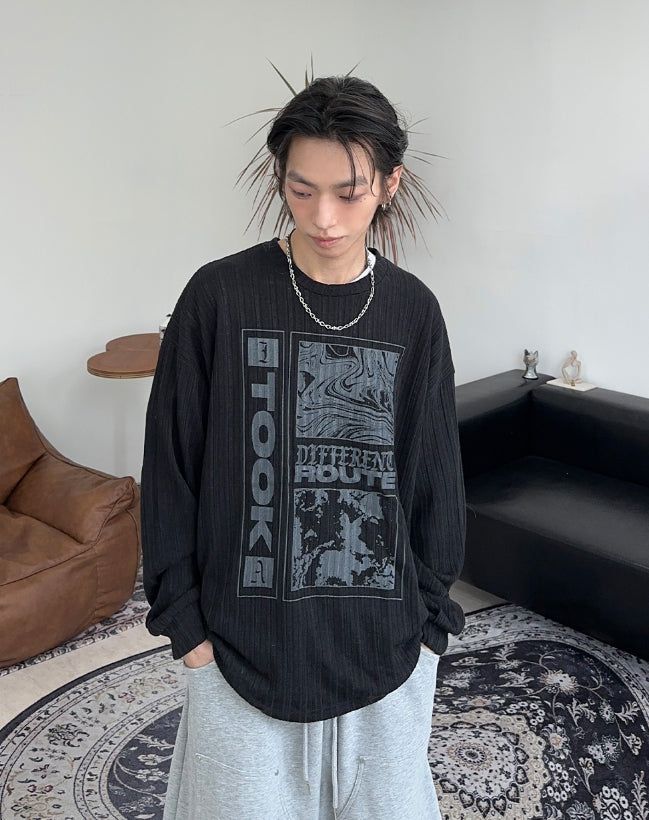 Reton graphic knit long sleeve