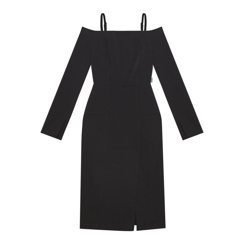 Off-the-shoulder slim long dress