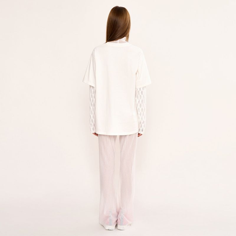Layered T Shirt - White