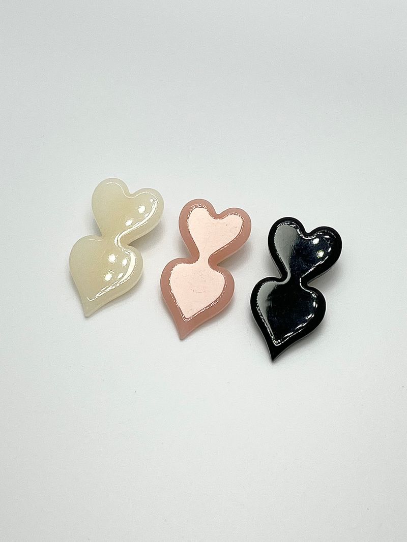 double heart hairpin