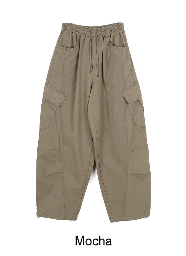 Hedy Curved Cargo Cotton Pants