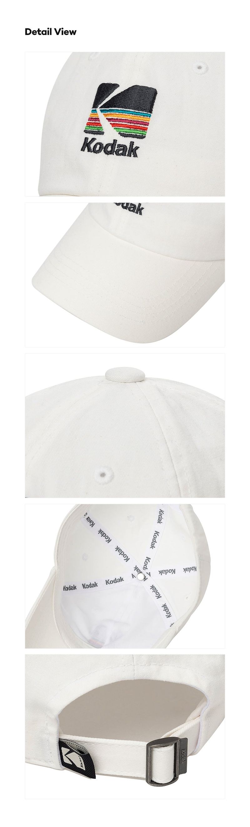 RAINBOW EMBROIDERY BALL CAP【IVORY】