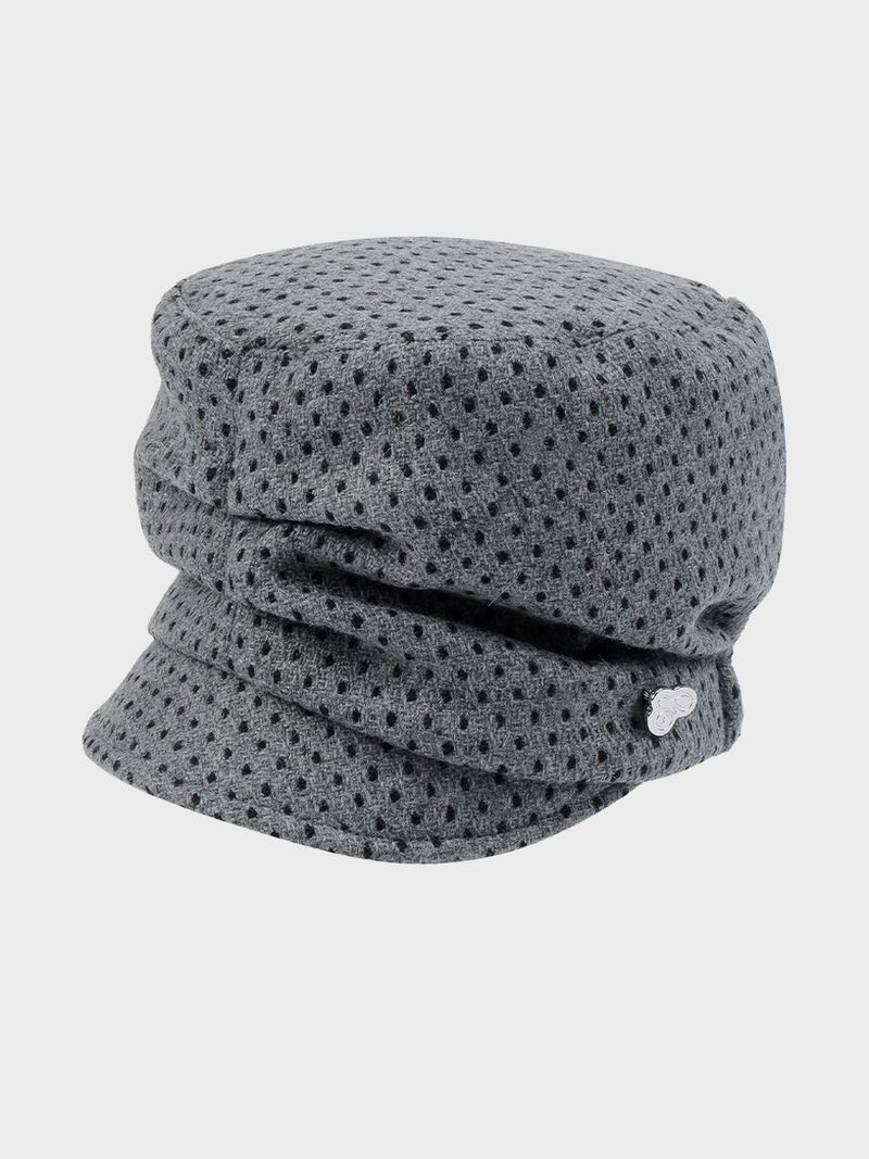 SOFIA CAP (POLKA DOT GREY)