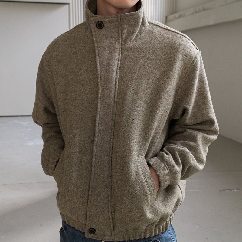 Machete wool blouson / Taupe melange