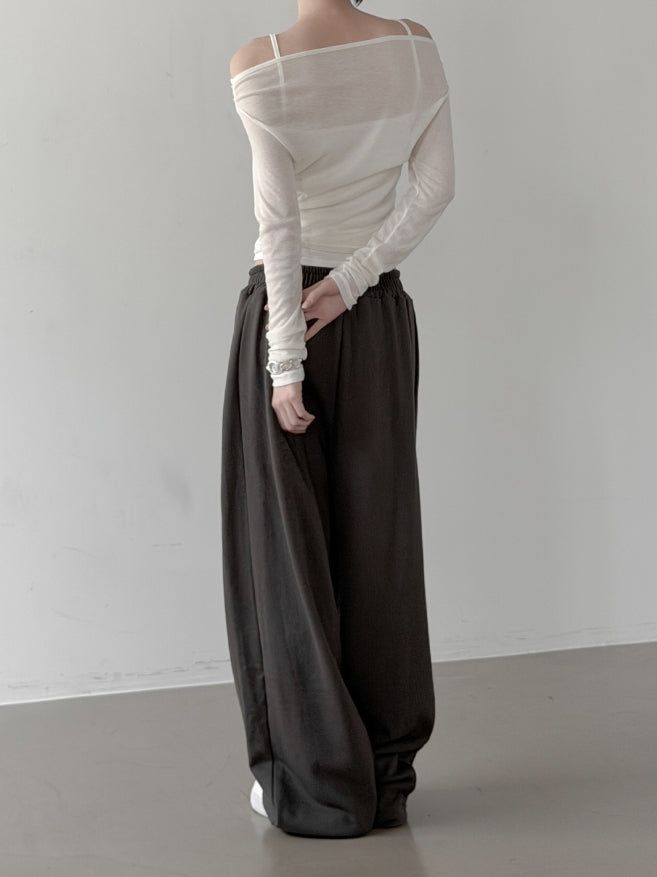 Lekin Pintuck Wide Pants