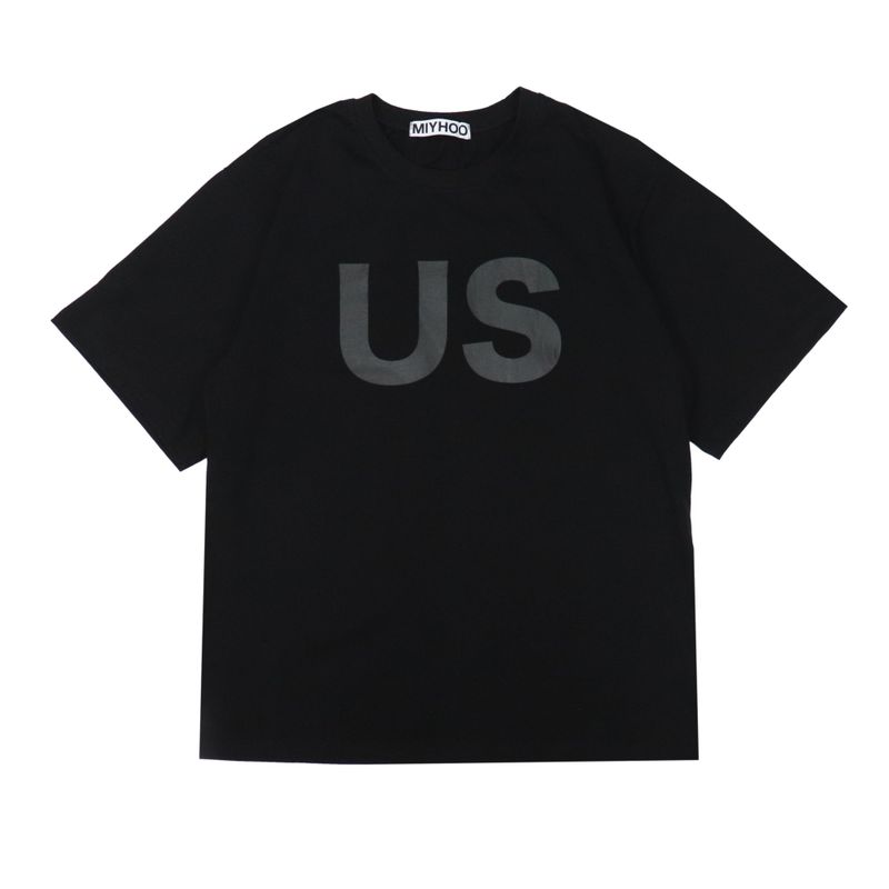 " US " OVER-SIZED TEE ( BLACK ) UNISEX