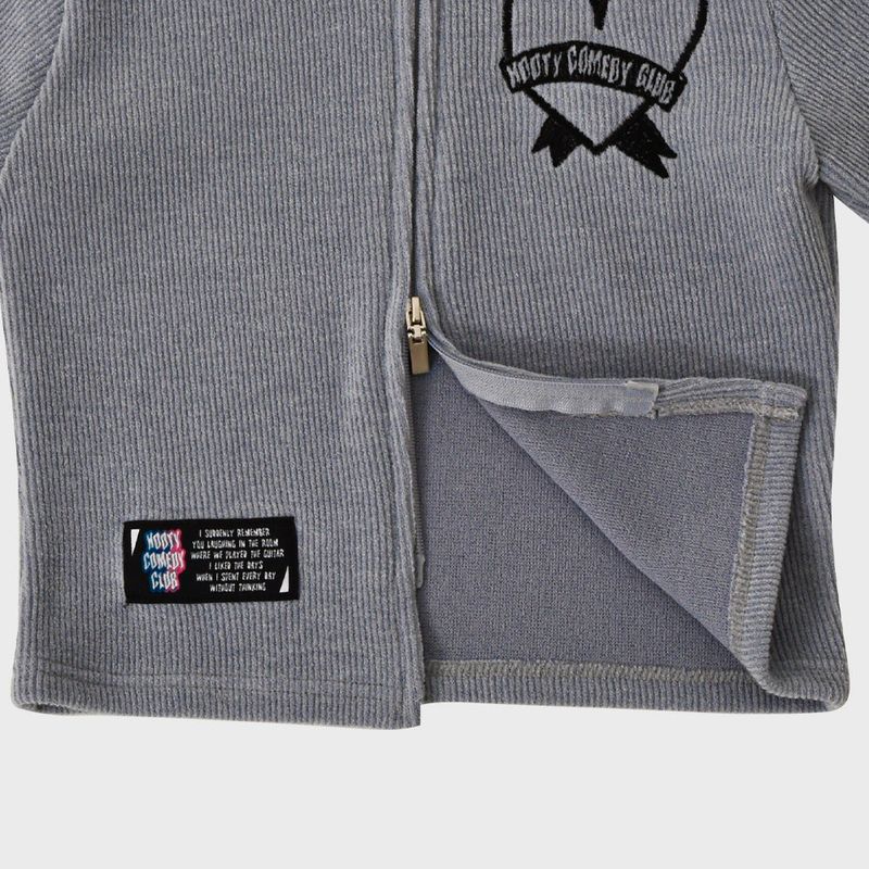 HEART BAND CROP CARDIGAN (ASH BLUE)