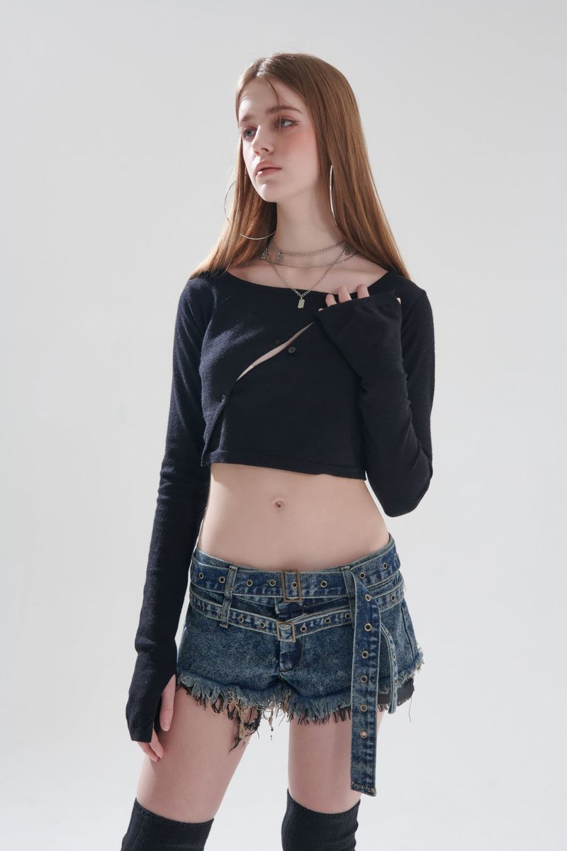 LAY CROPPED CARDIGAN