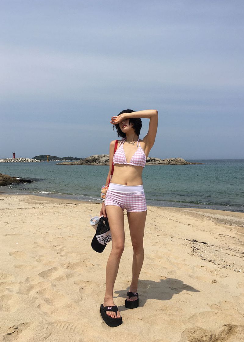 CHECK LOW SHORTS BIKINI