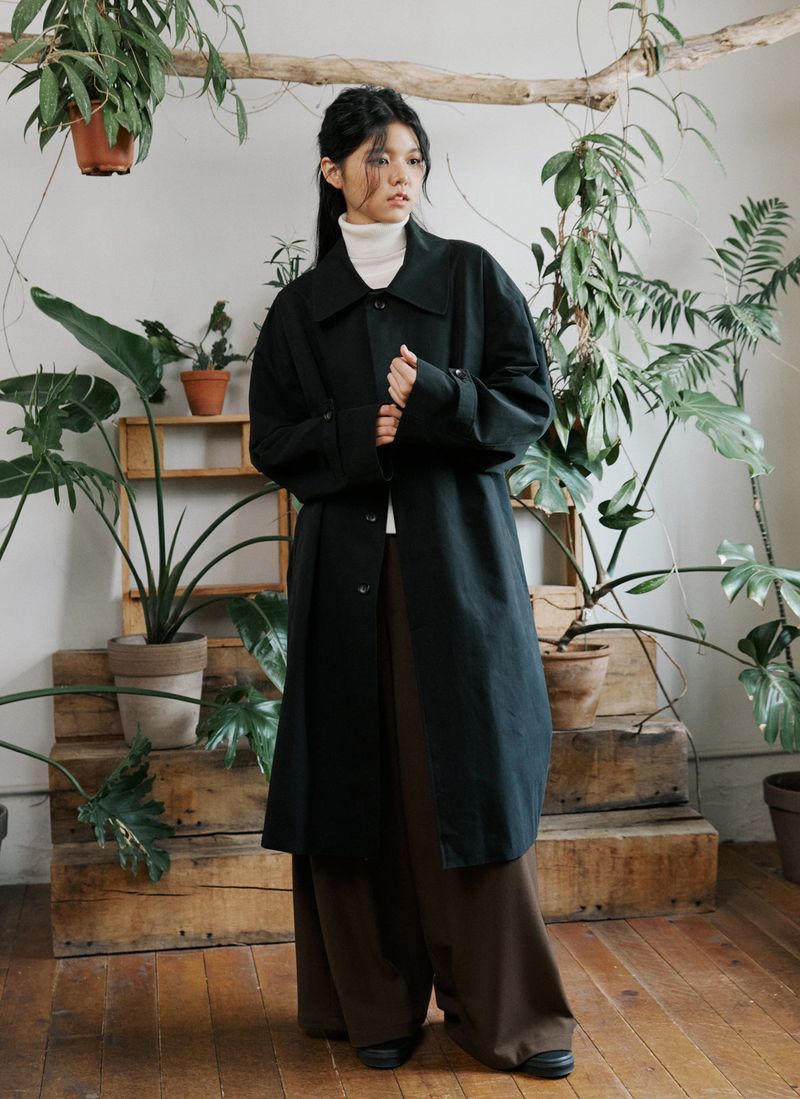 unisex mac coat black