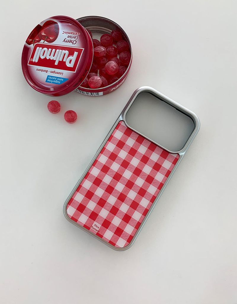 [MADE]ピクニックレッド シルバーエポキシ バンパー iPhoneケース