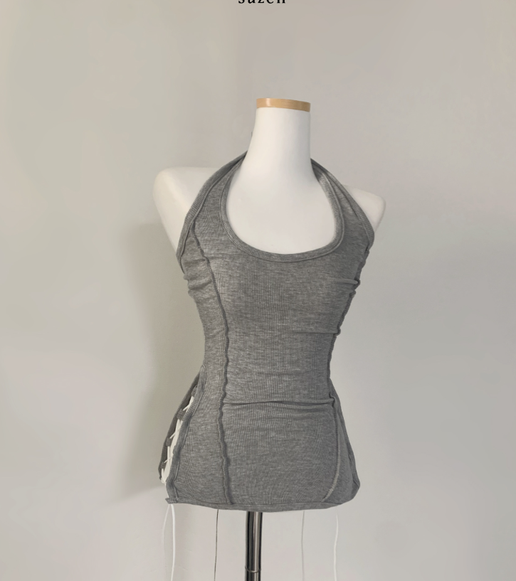 Hens Corset Halter Top (3color)