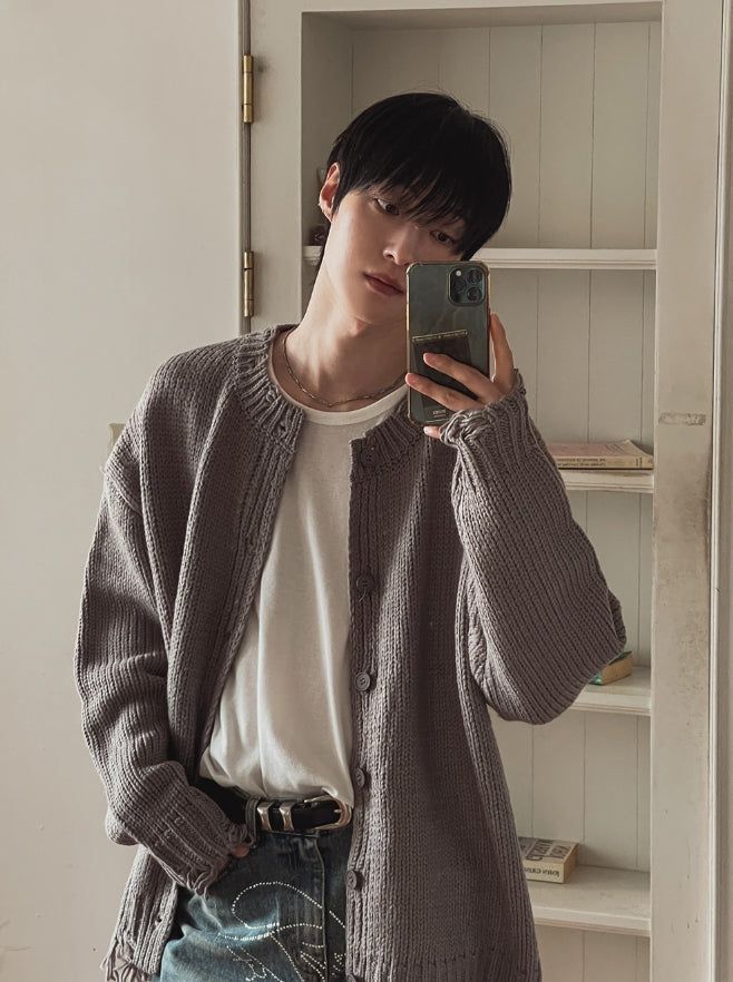 Tour Damage Overfit Cardigan