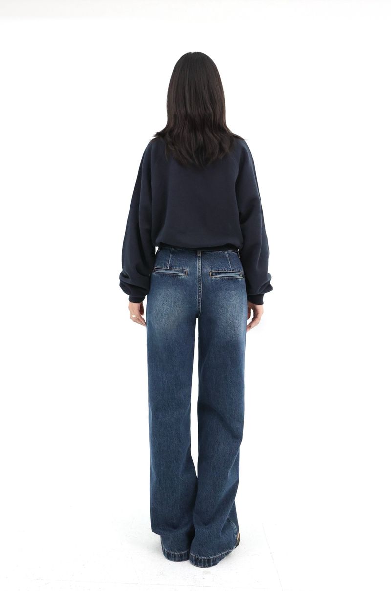 MID WAIST SLIM WIDE LEG DENIM code 26019