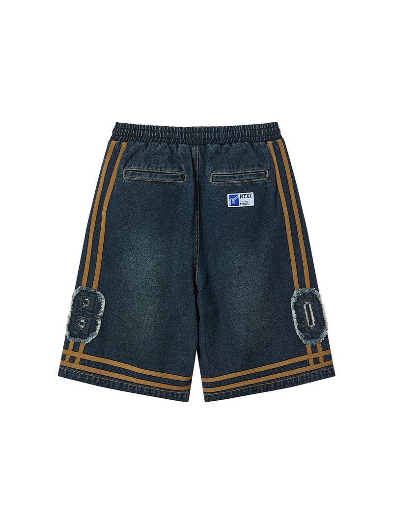 BASKETBALL DENIM HALF PANTS (INDIGO)