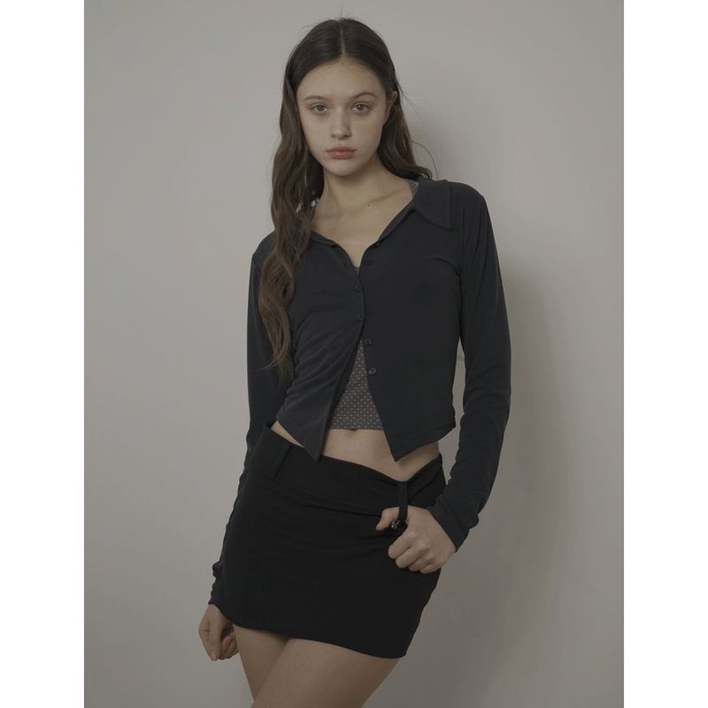 PALIN SEE-THROUGH SHIRT-WASHED BLACK