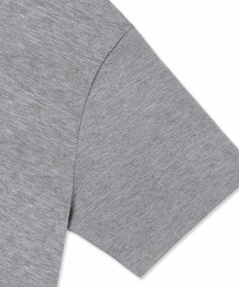 Layered Roll-Up Cropped T-shirt - Gray