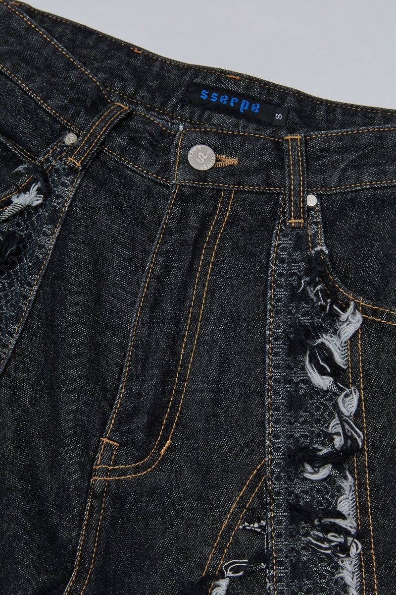 Wind Vagabond Denim Pants Black