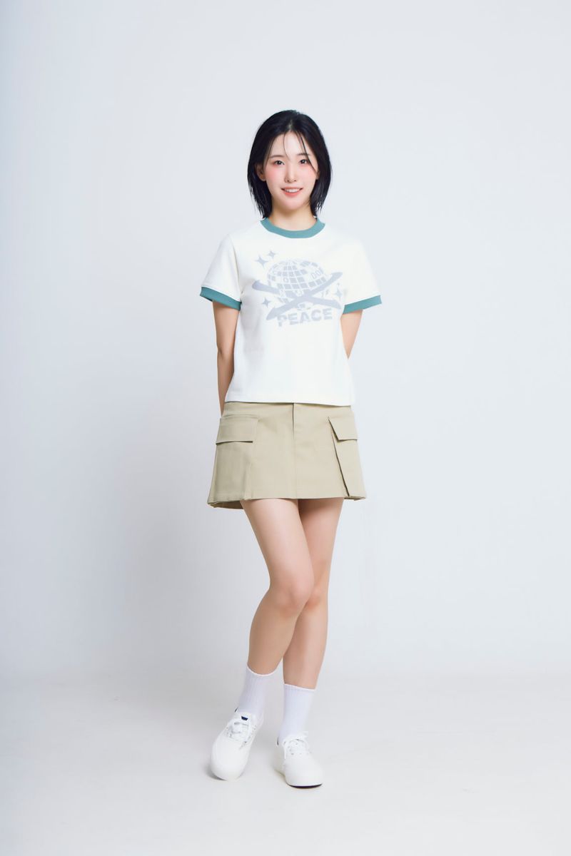 universe print ½T-shirts_ivory/green
