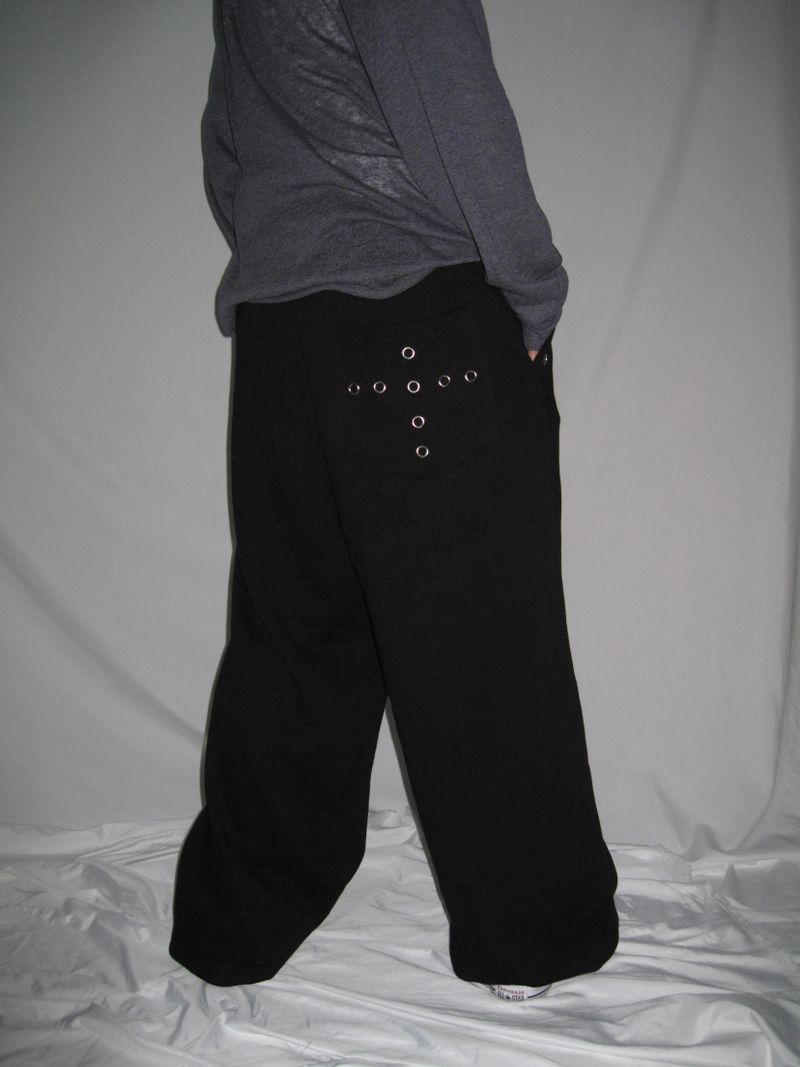 Lettering Eyelet Sweatpants(3c)