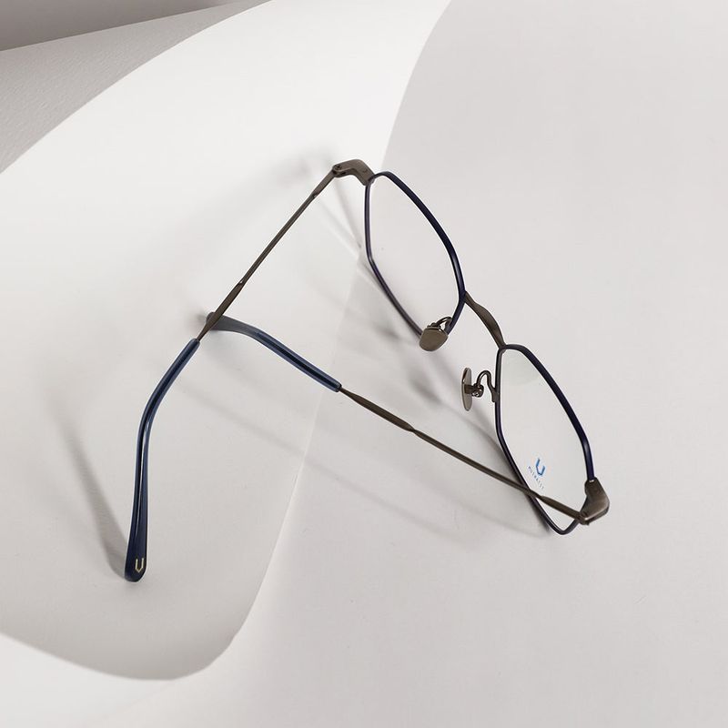 Knouun Square titanium glasses CODE. 101. B Gray
