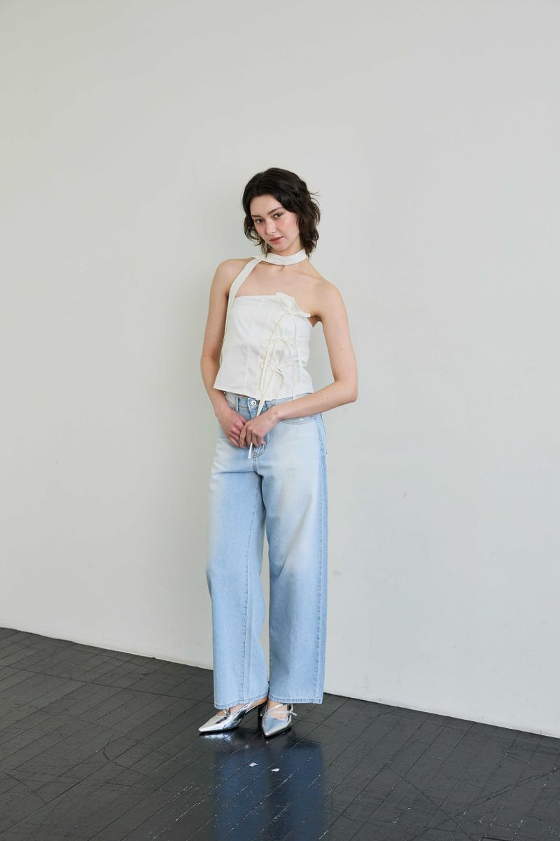 ELFIN SCARF TOP / BEIGE