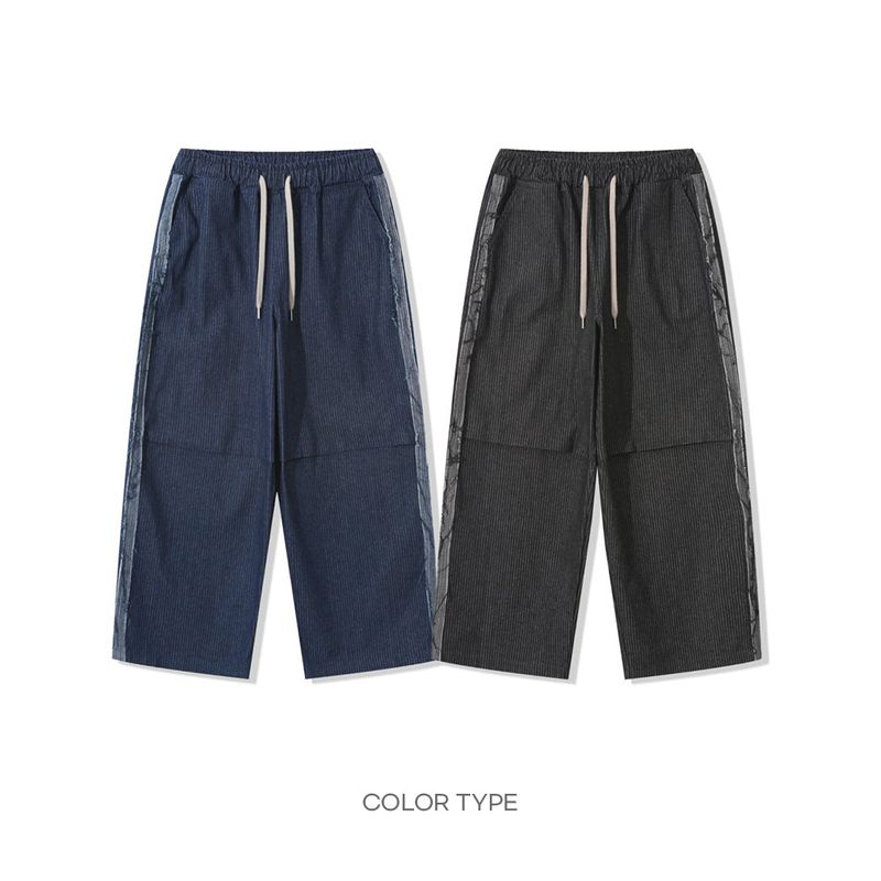 City line stripe denim pants -2C