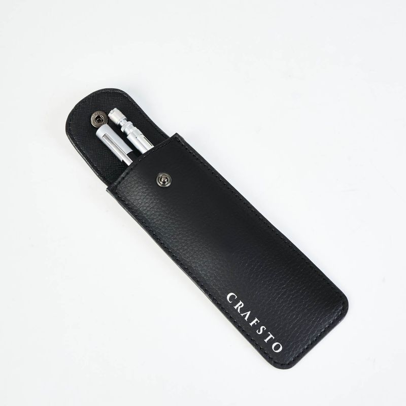 Mushroom Leather Pen Case with Flap