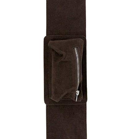 suede pocket belt