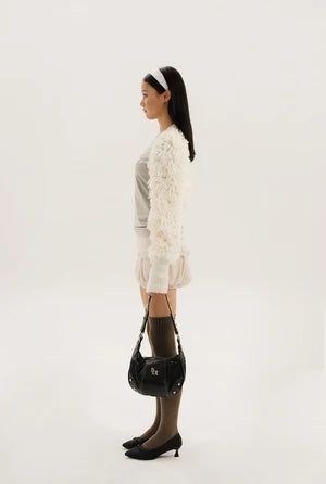 Shaggy fur bolero