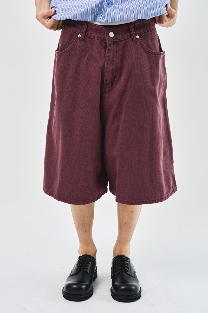 Tar Dyeing Bermuda Denim (2color)