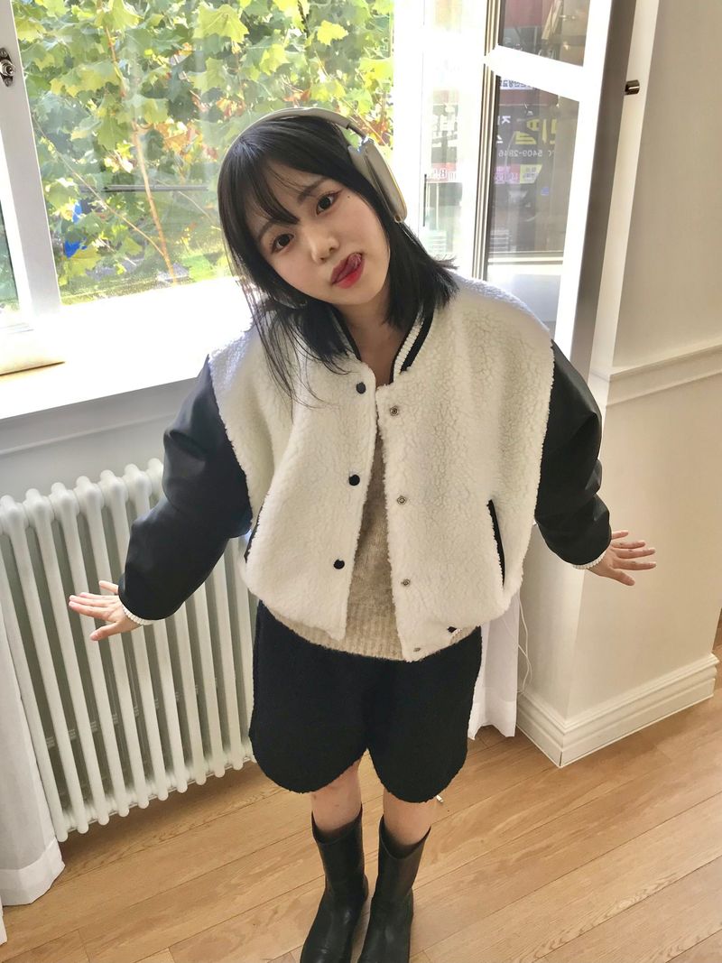 Blando fleece varsity jacket