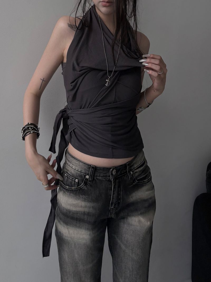mood strap layered sleeveless (2color)