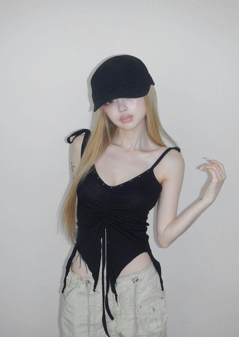 mini shirring stud top(3 color)