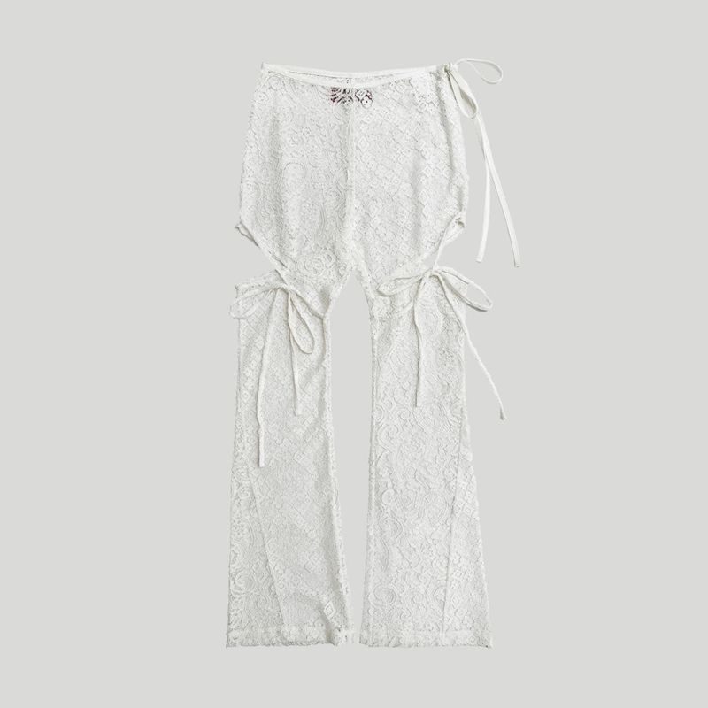 LACE COMBI BOOTS-CUT PANTS