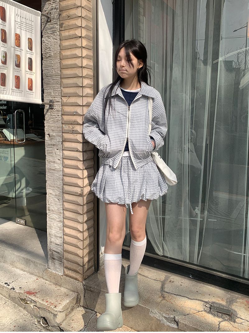 LIGHT CHECK BLOUSON (2C)