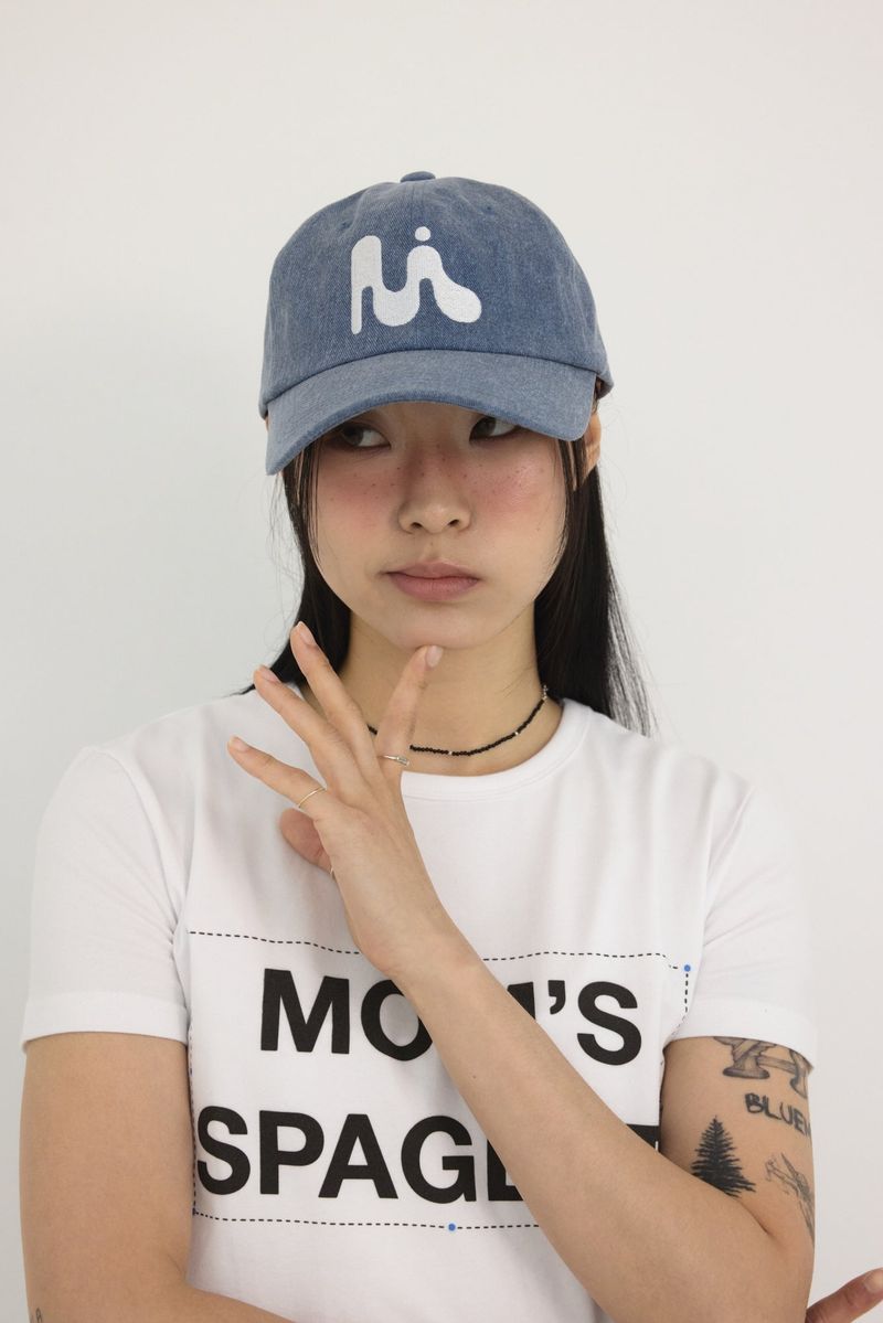 BIG LOGO BALL CAP ( WASHING DENIM )