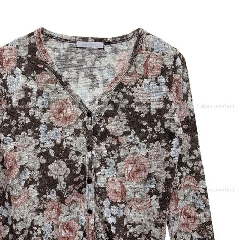 Haze Flower Ruffle Cardigan