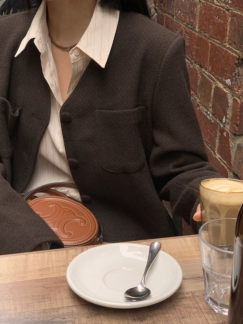 Dimple Stripe Silky Shirt