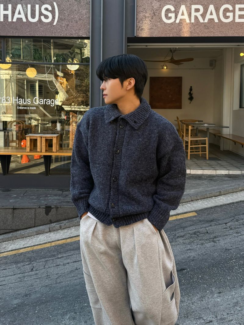 Eden high neck knit cardigan