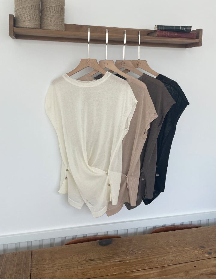 Niroin Cross Cap Sleeve Short Sleeve