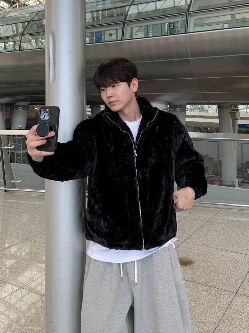 Cozy fur mink jumper